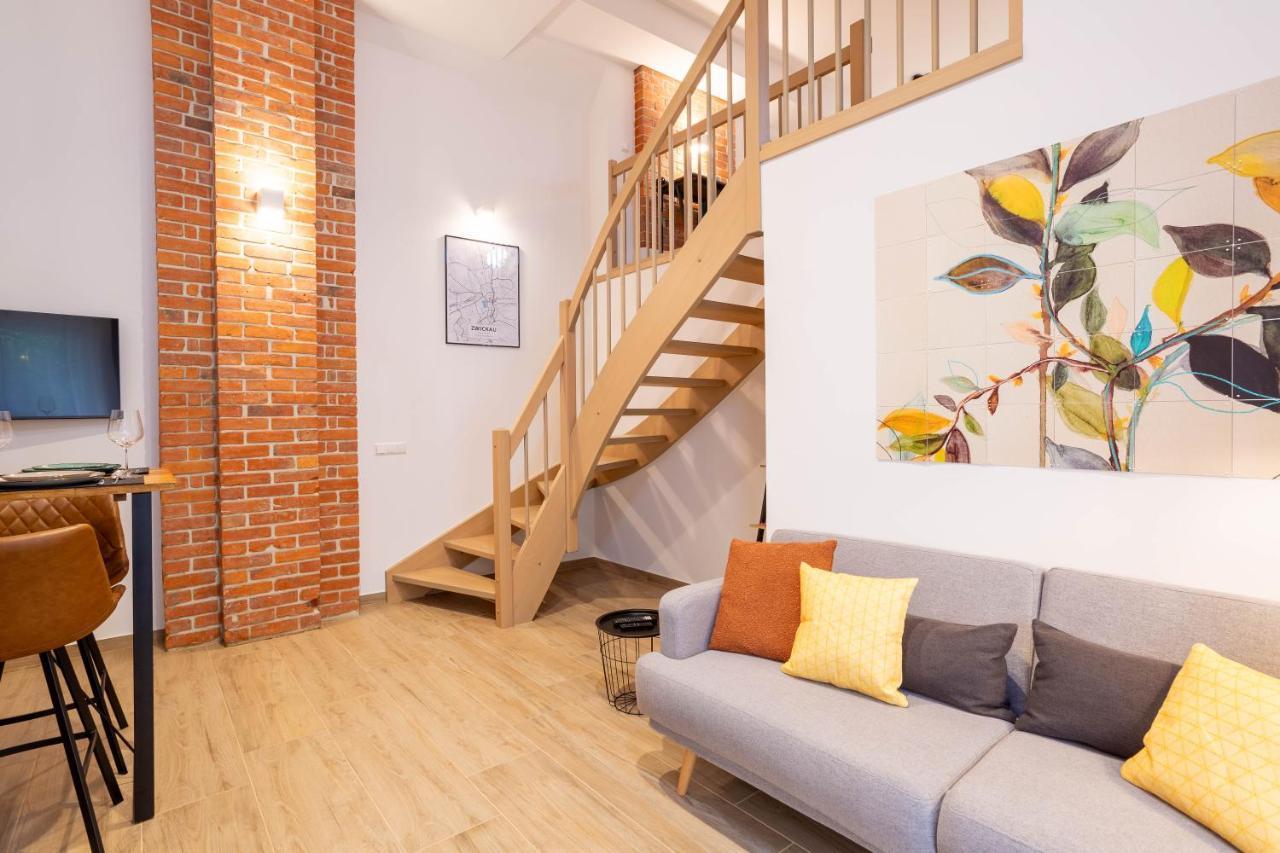 Soulscape Apartments Loft Zwickau Citycenter Mit Tg-Stellplatz, Magenta-Tv Und Klima מראה חיצוני תמונה